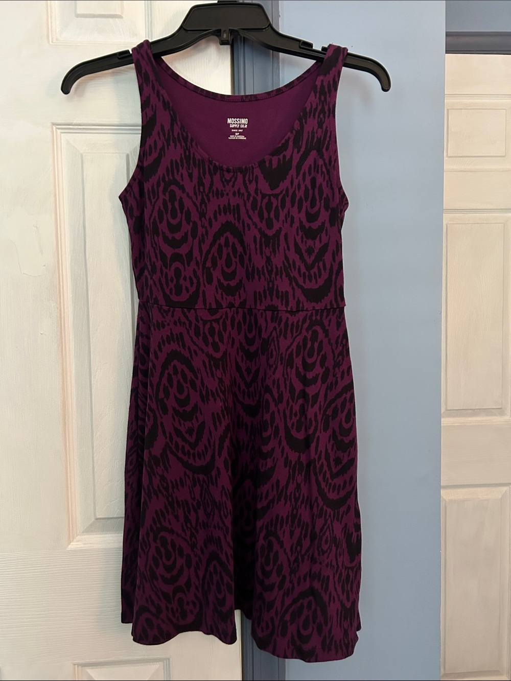 Mossimo Supply Co. Purple and Black Sleeveless Scoop Neck Dress
